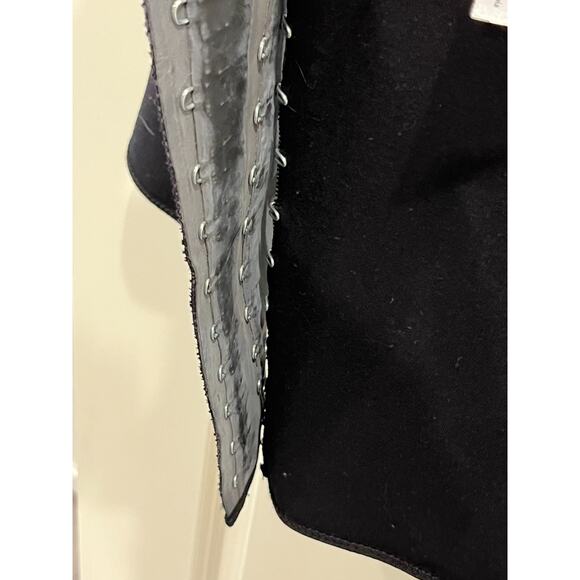 Ann Michell Women’s Waist Trainer Vest Black Size 1XL Latex Hook Corset - Picture 3 of 8